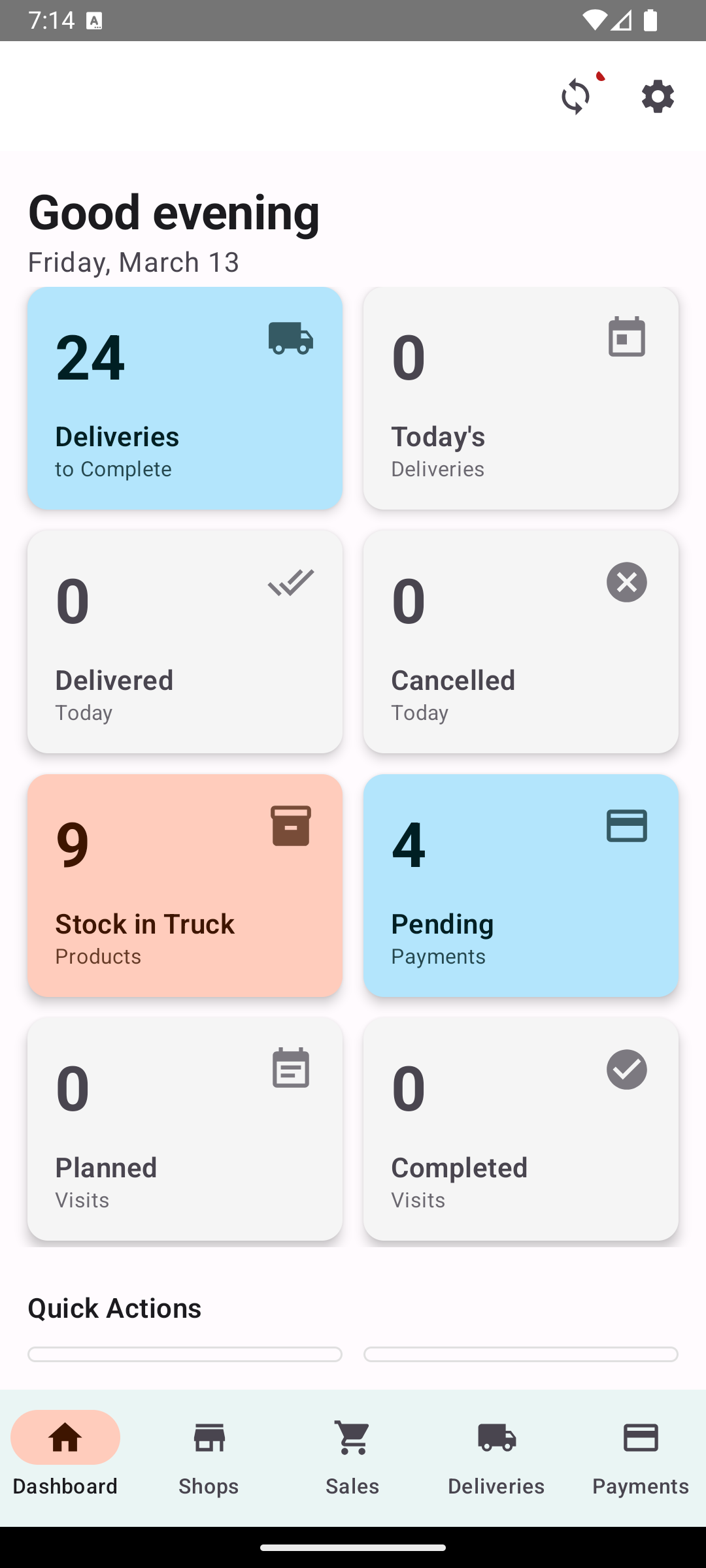 Field operations dashboard